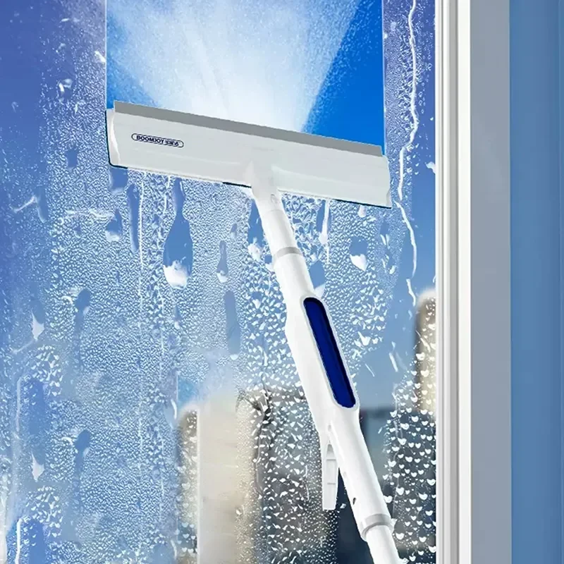 2 In 1 Spray Window Cleaner Window Squeegee With Spray Bottle 130cm Long Pole For Window Cleaning At Home And Glass Cleaning Outdoors (image for) 2 In 1 Spray Window Cleaner Window Squeegee With Spray Bottle 130cm Long Pole For Window Cleaning At Home And Glass Cleaning Outdoors