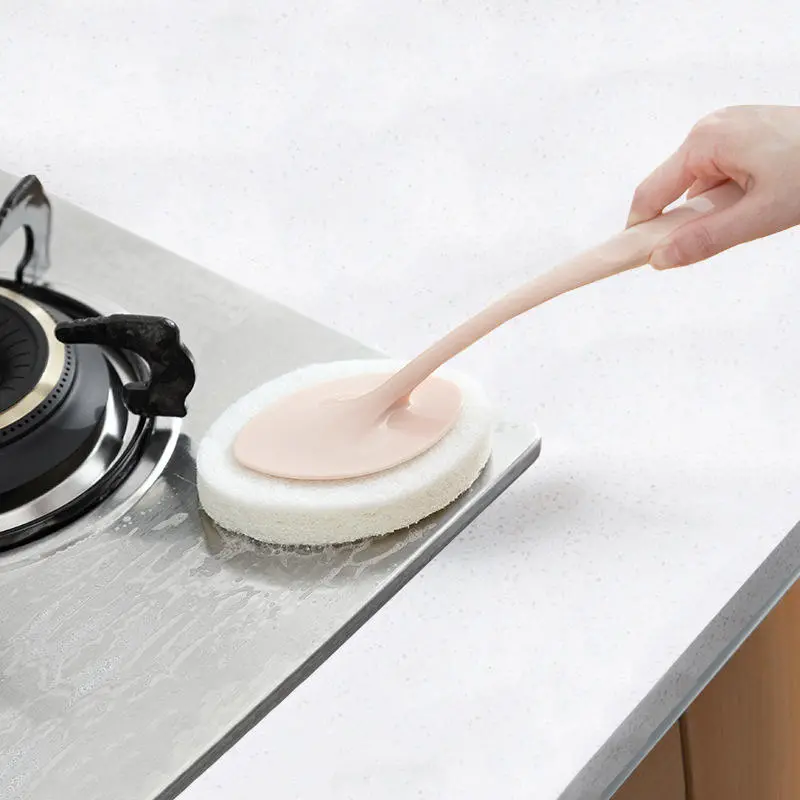 Honana Home Multifunctional Long Handle Dismountable Hook and Loop Design Sponge Cleaning Brush (image for) Honana Home Multifunctional Long Handle Dismountable Hook and Loop Design Sponge Cleaning Brush